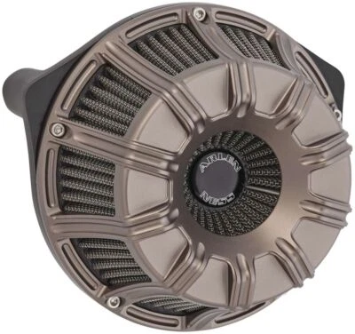 Inverted Series 10-Gauge Titanium Air Cleaner For HD Dyna Fat Bob FXDF 2000-2017