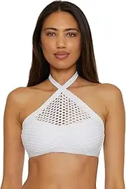 [BECCA] Women's Castaway Bikini Top, Cheeky Coverage, Swimwear Separates