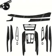 ATATNK Carbon Fiber Compatible for BMW X5 F15 2014-2018 2019-2024 4-Door Car Film Interior Stickers Center Console Gear Dashboard Lift Panel(5D CF Black,RHD)