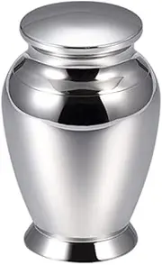 DOTUIARG (73mm*44.5mm) Adult Cremation Urn Jewelry Engravable Poslihed Stainless Steel Memorial Locket Casket for Ashes