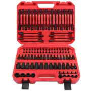 107Pc SAE Allen Torx Bit Socket Set 1/4" 3/8" 1/2" Ball Hex Tamper Proof Torx