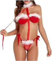 [Generic] Lingerie Top for Women Backless Women Hollow Bodysuit with Collar Lingerie Open Cup Lingerie Bra for Women