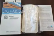 SIGVARIS 230 SERIES COTTON SIZE S2 White 20-30mmhG Compression Socks Calf