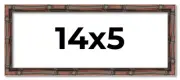 14x5 IN Frame Brown Bamboo with Dark Coffee/Walnut Finish | Solid Wood Picture F
