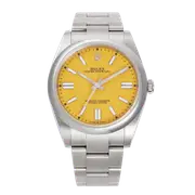 Rolex Oyster Perpetual 41 Stainless Steel Yellow Dial 124300-0004