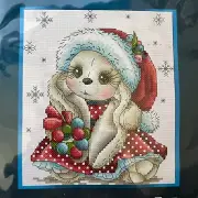 Cross Stitch Kit Christmas Bunny