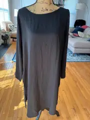NWT Eileen Fisher bateau nk silk dress large (DR100
