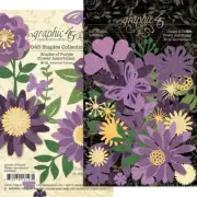GRAPHIC 45 ~ SHADES OF PURPLE ~ FLOWER ASSORTMENT ~ Graphic 45 Staples