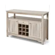 Costway Rustic Buffet Cabinet Wooden Kitchen Cupboard Sideboard Storage Organizer Grey