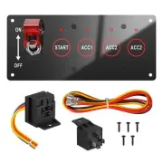 Ignition Switch Panel 12V Five-in-One Toggle Switch Panel with Relay and Indi