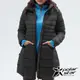 PolarStar 女 超輕長版羽絨外套『黑』 P18246 戶外 休閒 登山 露營 保暖 禦寒 防風 連帽