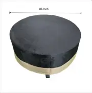 Stanbroil 40" Fire Pit/Table Cover Round Brown/Black 24" H