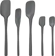 Tovolo Flex-Core All Silicone Spatula Set 5 - Charcoal