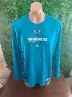 NBA Charlotte Hornets Basketball 2020 Paris Game Long Sleeve Shirt Size Medium