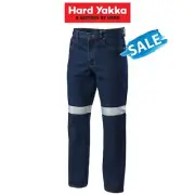 SALE Hard Yakka Denim Jeans Taped Work Pants Heavy Duty Tough Farm Washed Y03513