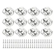 12 Pcs Hasp Clasp Latch Lock, 29 x 27mm Decorative Retro Toggle Latch, Silver