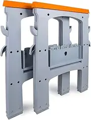 Amazon Basics Folding Sawhorse - Set of 2, 408 kg Capacity
