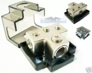 T-BLOCK GROUND PLATINUM - 0GA Input + 3x 4 Gauge Output