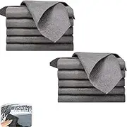 Thickened Magic Cleaning Cloth, Reusable Cleaning Cloth Lint, Streak Free Microfiber Magic Cleaning Wipes, All-Purpose Towels for Kitchens,Glass Cars,Window (Gray*10)