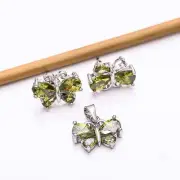 Peridot 925 Sterling Silver Butterfly Pendant Earring Set PS8046 Valentine Gift
