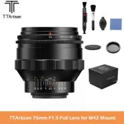 TTArtisan 75mm F1.5 Full Frame Swirly Bokeh Lens for M42 Mount Cameras