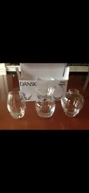 NIB 3 Dansk Fiori Vases 3" Mini Clear Glass Bud Vases Mixed 10 sets available