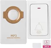 Wireless Mp3 Doorbell Set, Self-Powered Remote Button + Receiver Us Plug 100-240V Waterproof Door Bell, Suitable for Paging/Patient Care/Emergency/Home Doorbells