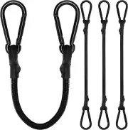 Bungee Cords with Hooks, 18 Inch Long Heavy Duty Bungee Cords with Carabiner