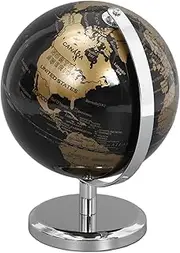 DOITOOL Decorative Rotating World Globe and Educational Globe with Solid Base Unique Desk Ornament for Home Office and Classroom Compact Geography Tellurion Display