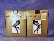 Set Of 2-Pantyhose Anne Klein Signature Ultra Sheer Control Top Pearl/True Black