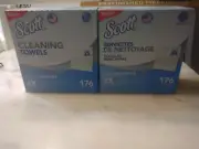 Lot Of (2) Scott Cleaning Paper Towels 2x Stronger Multi Purpose 2X ,176 Ct