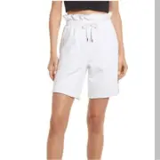 New All Saint Paperbag Waist Short White Small