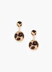 [Taking Shape] Taking Shape Animal Print Earrings in Multi - Women's Accessories Multi