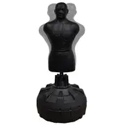 Silicone Skin Free Standing Human BOB Boxing Punching Dummy Bag - Black Color