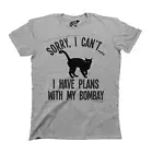 Sorry I Have Plans With My BOMBAY Cat T-Shirt Mens Womens Cats Lady Gift Xmas