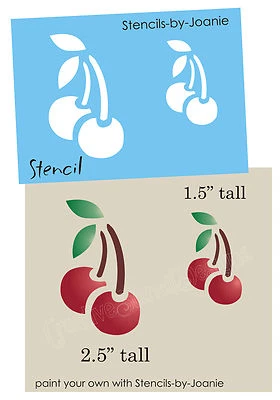Sm. Cherry STENCIL Fruit Pie Harvest Prim Country Farm Market Festival Art Signs