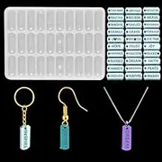 FineInno Words Resin Mold, Motivational Charms Pendants Silicone Molds for Resin, Inspirational Letter Mold for Epoxy Resin, DIY Necklaces, Bracelets (Resin Pendants Mold)