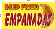 2' X 4' VINYL BANNER DEEP FRIED EMPANADA EMPANADAS FULL COLOR GRAPHICS NEW!