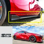 Fit For Mazda3 Mazda 3 4th BP HATCHBACK Side Skirt Extension Glossy Black (for: Mazda)