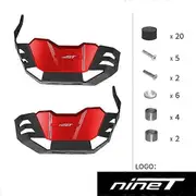 Motorcycle Cylinder Head Guard For BMW R Nine T Rnine T R1200 R1200R R1200GS Adv R 1200 GS Aluminum Engine Protector Cover Black Red-RnineT