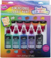 Tulip Dimensional Fabric Paint 10/Pkg-Rainbow 44889