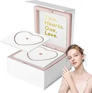 [Generic] Permanent Couples Bracelet Kit - Permanent Clasp Jewelry Set Locked Friendship Bracelets - Locking Heart Relationship Jewelry Chain for Valentines Day