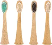 DRESSOOS Bamboo Toothbrush Heads Soft Bristle Replacement for Electric Toothbrush Pcs Set