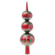 Joy to the World Glitterazzi Metallic Christmas Finial Polish Glass Tree Topper
