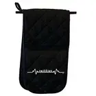 Chess Pulse - Novelty Double Mitt Oven Gloves Double Kitchen Chef BBQ Mitts