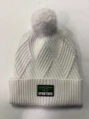 New Legacy Michigan State Spartans White Pom Beanie OSFA