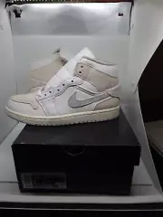 NEW Nike Men’s Air Jordan 1 Mid SE Craft Size US 7 UK 6 White Grey DM9652-120