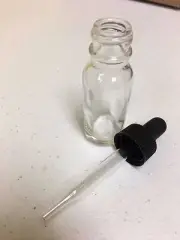 1-CLEAR 1/2 oz GLASS BOTTLE WITH GLASS DROPPER (FREE SHIPPING!!!!!)