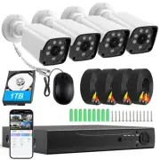 H.265+ Wired Security Camera DVR Kit System with AI Human Vehicle Detection, ...