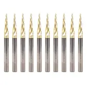 1/16" Tapered Spiral CNC Router Bit 10 Pack - 1/4" Shank - Yonico 37412-SC-10PK